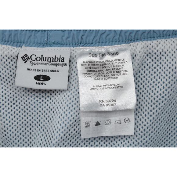 Columbia PFG Mesh Lined Swim Trunks Men's Large Packable Blue Nylon Fishing - Picture 7 of 11